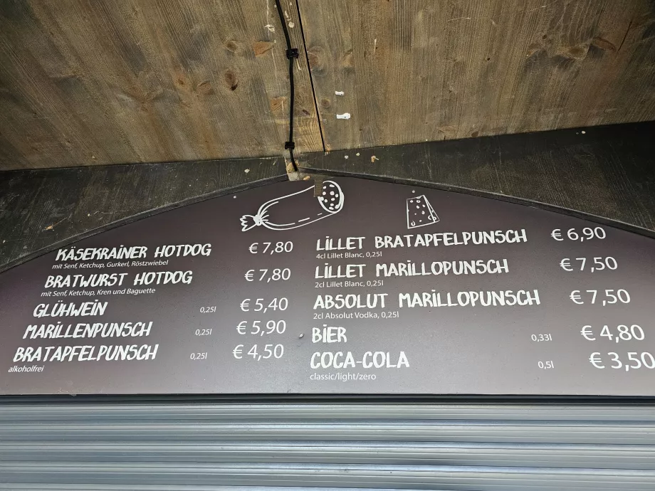 Stephansplatz'daki marketler, fiyatlar