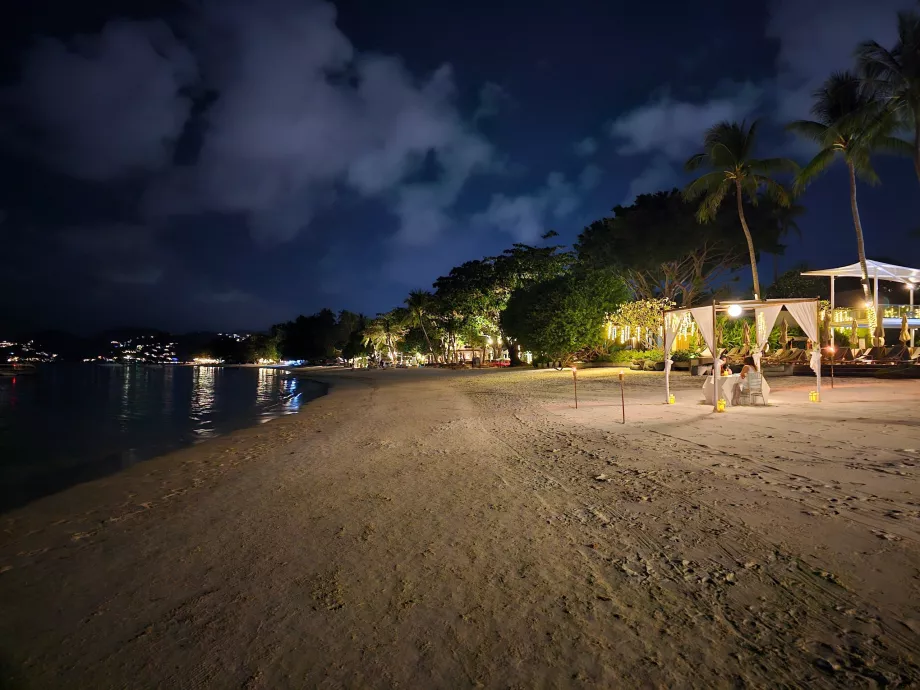 Gece Chaweng, kuzey kısmı