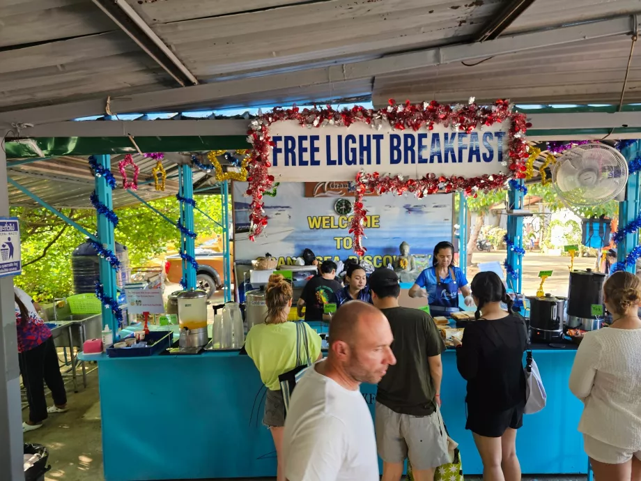 Kalkıştan önce ücretsiz hafif kahvaltı