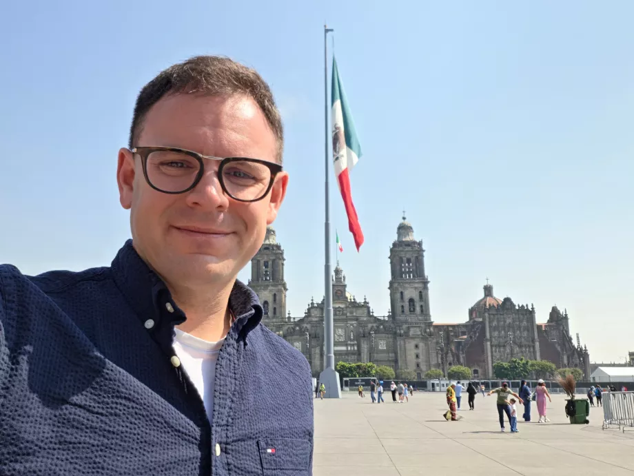 Zócalo Meydanı bölgesinde ben