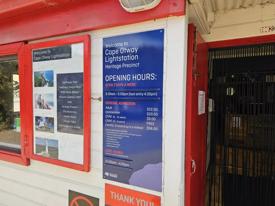 Cape Otway Deniz Feneri giriş fiyatları