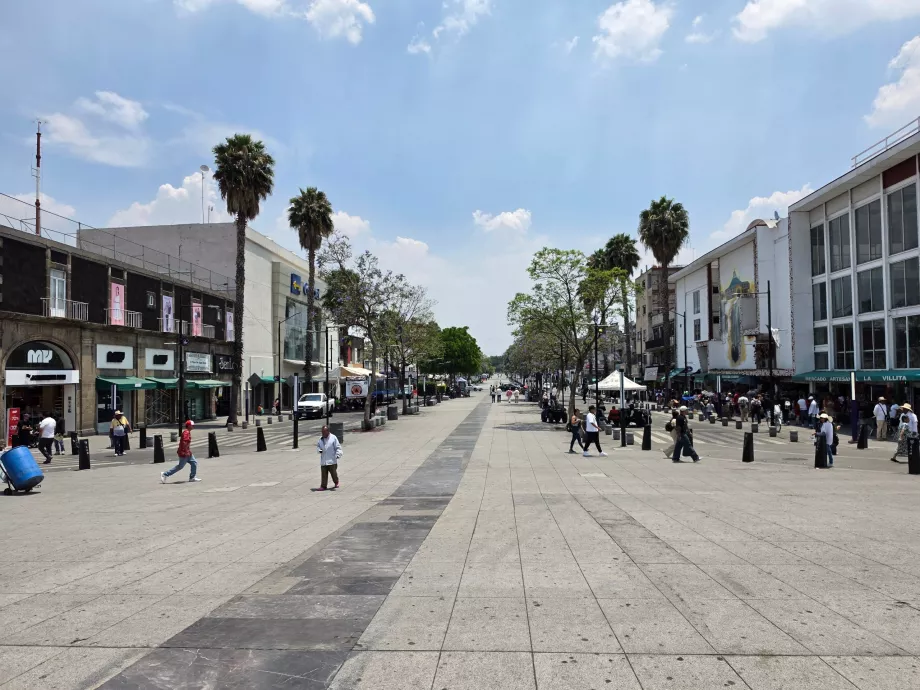 Calzada de Guadalupe yaya bölgesi