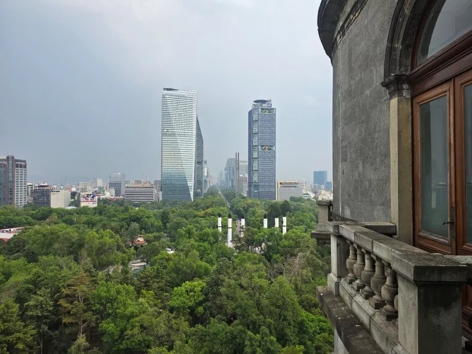 Chapultepec Kalesi, şehir manzarası