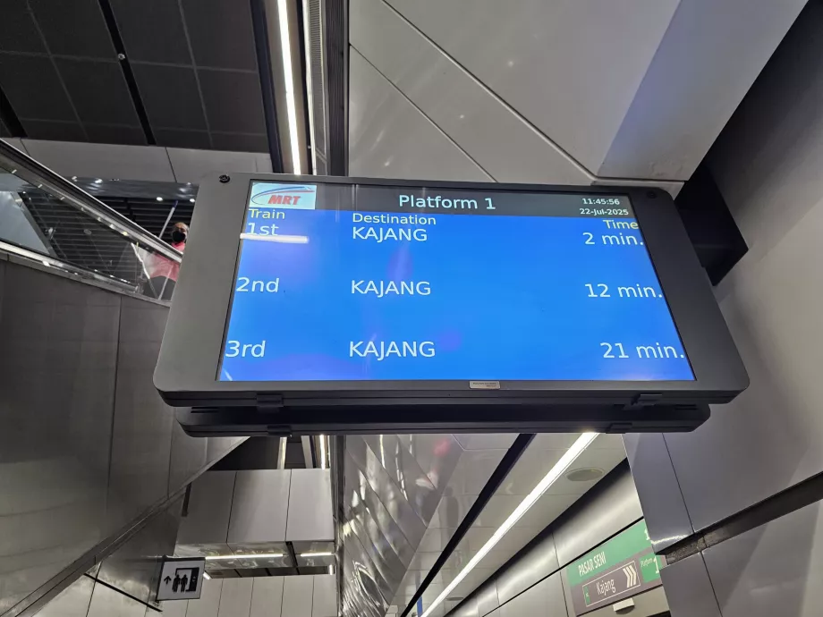 Metrodaki bilgi panoları