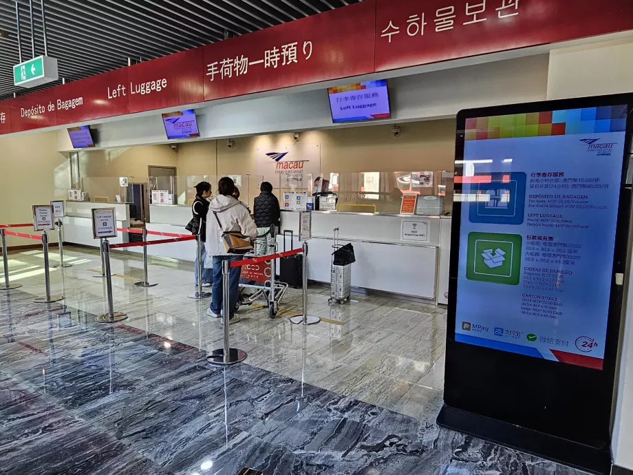 Bagaj muhafazası, Macao Havalimanı