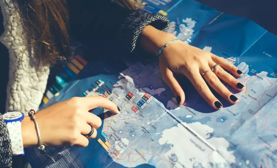 İzlanda'nın turistik haritası
