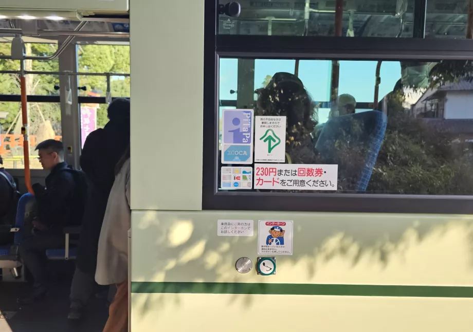 Otobüsteki ödeme seçenekleri hakkında bilgi