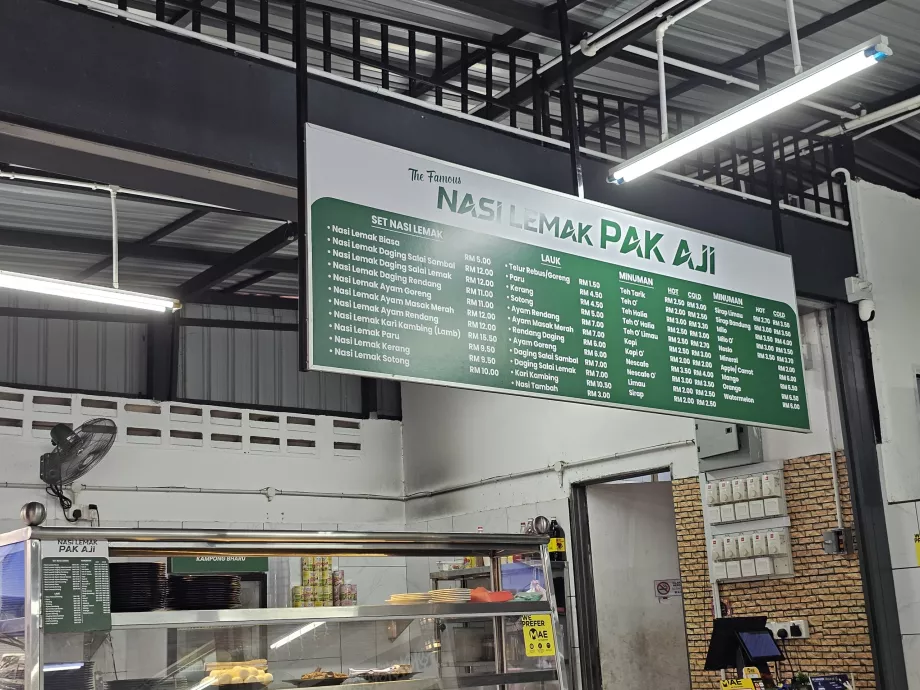 Kampung Bar fiyatlarına örnekler