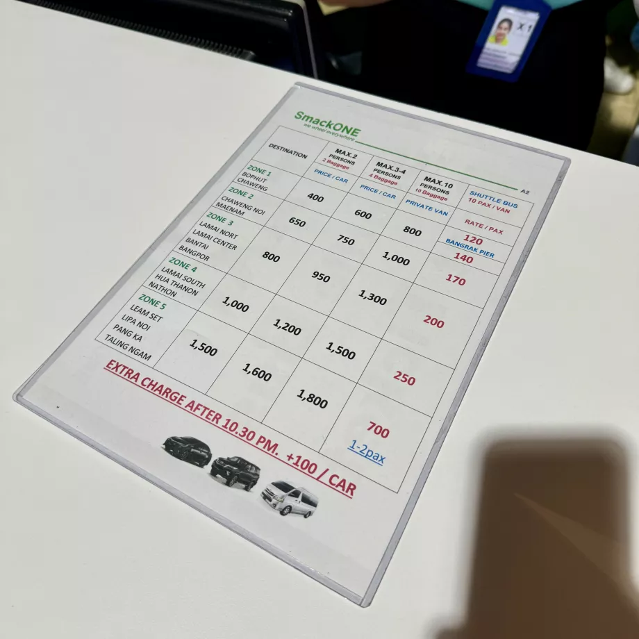 Samui USM Havalimanı Ulaşım Ücretleri