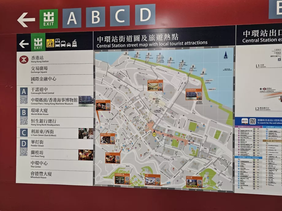 Metro çıkışları haritası