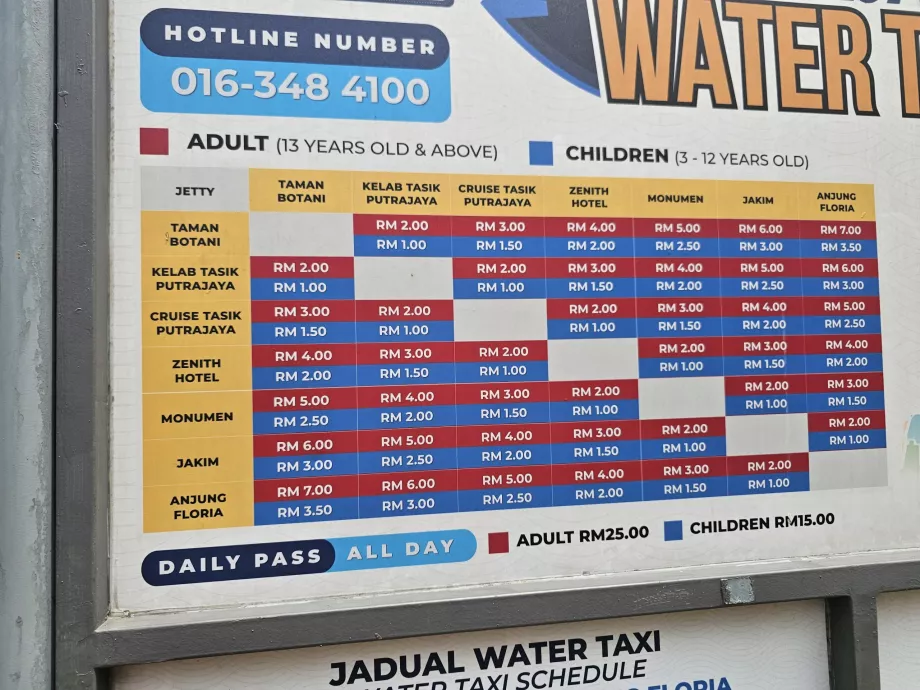 Su taksisi fiyat listesi