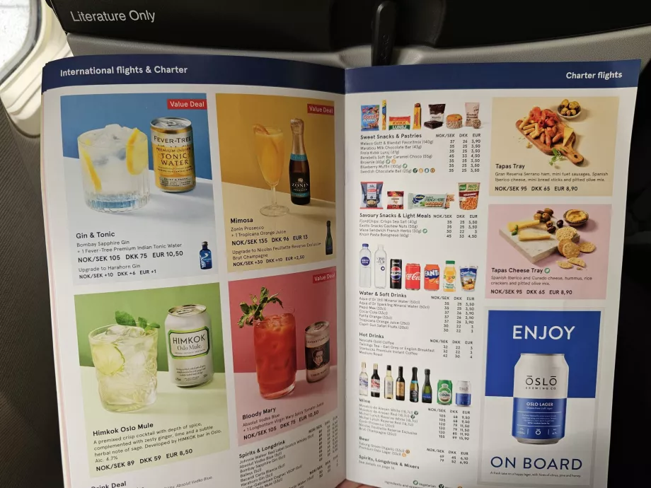 Norveç gemisinde menü