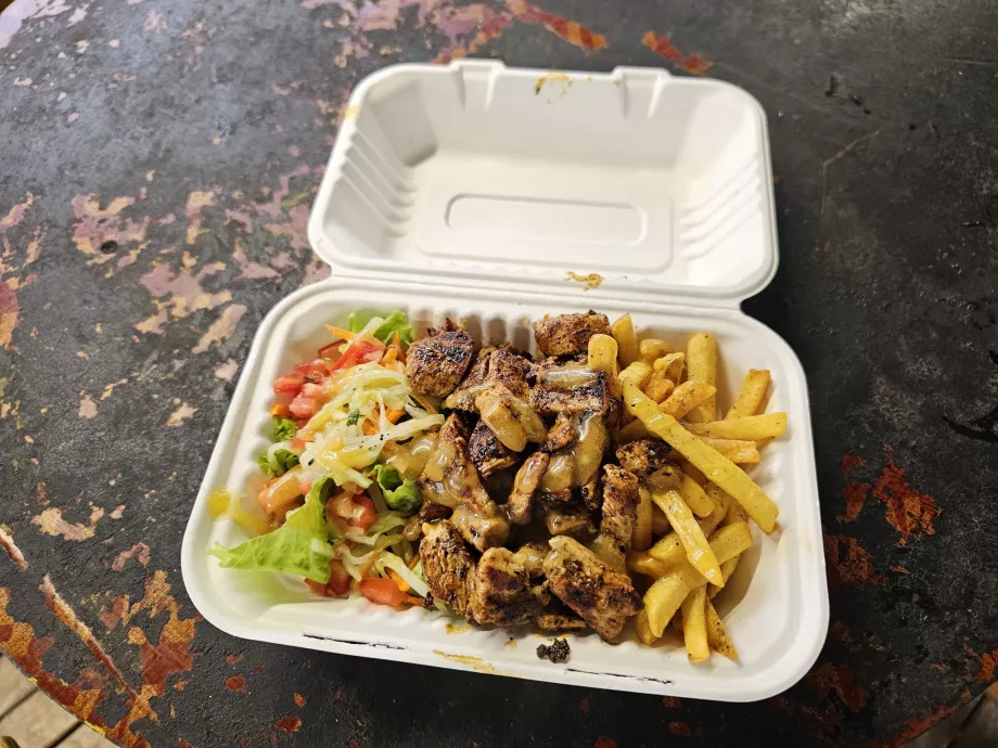 Patates kızartmalı tavuk