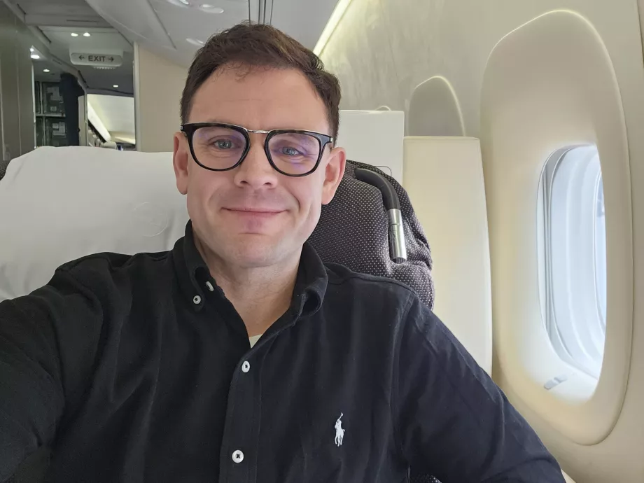 Ben birinci sınıf Lufthansa'da