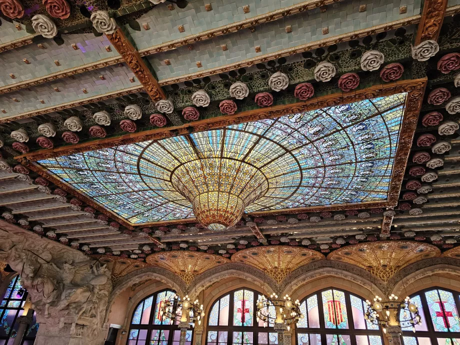 Palau de la Música Catalana, tavan detayı