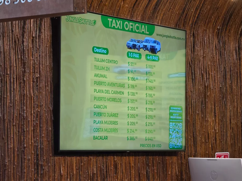Resmi taksi ücretleri, 2027