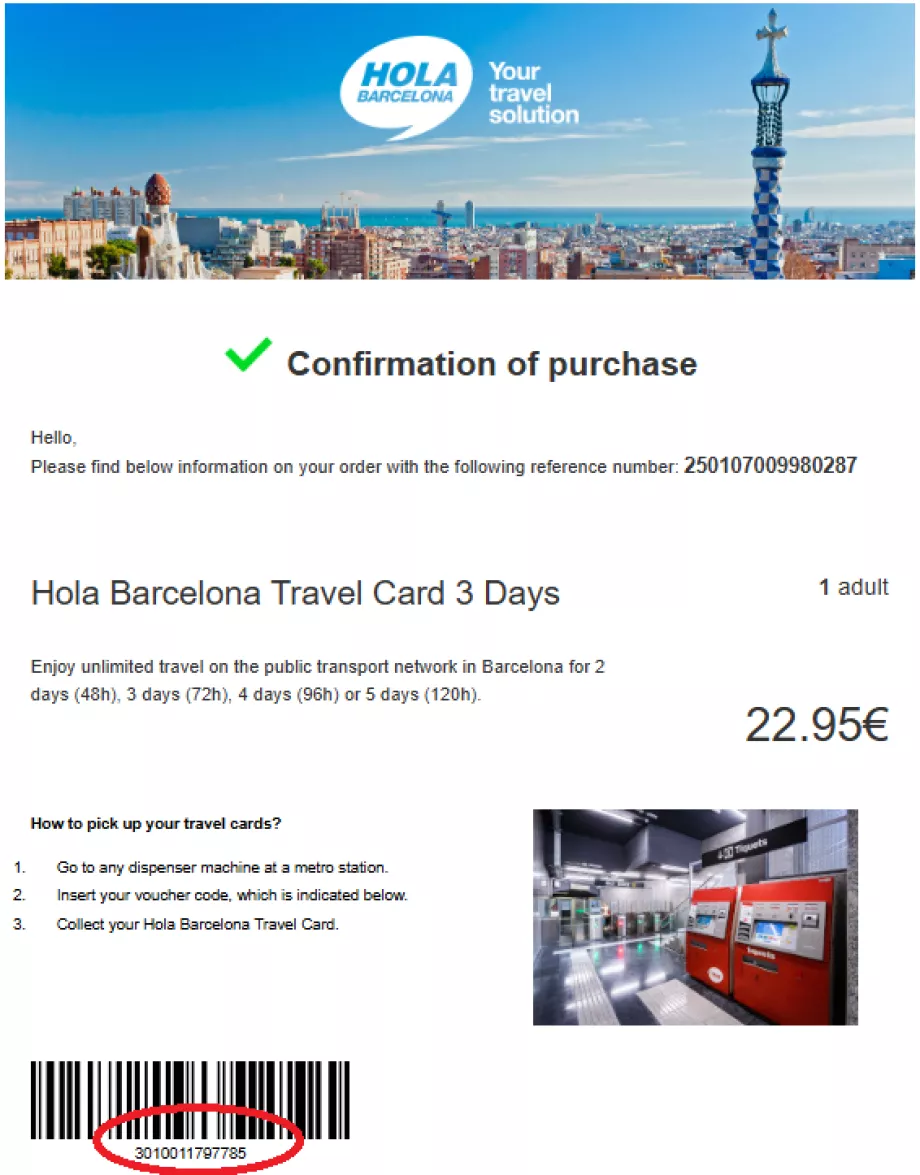 Barkodun altındaki numarayı makineye girin