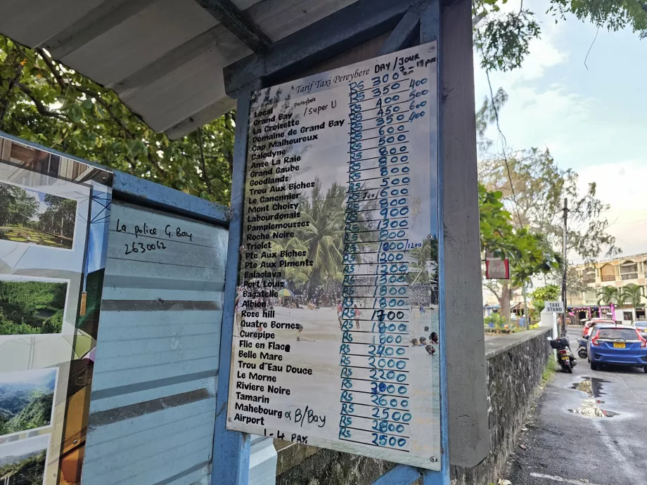 Bain Boeuf'dan taksi ücreti