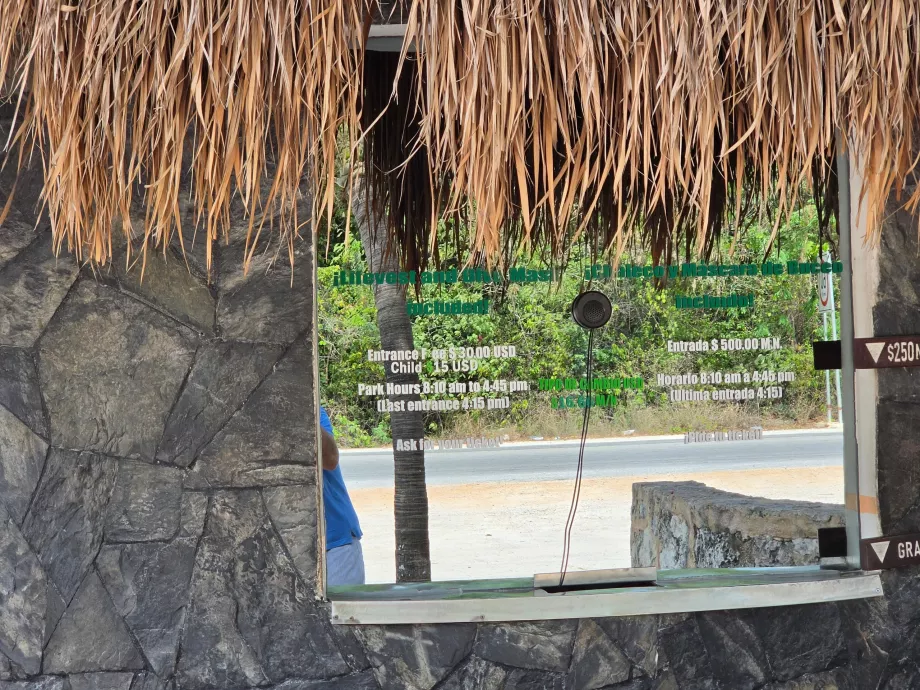 Gran Cenote bilet gişesi ve fiyat listesi
