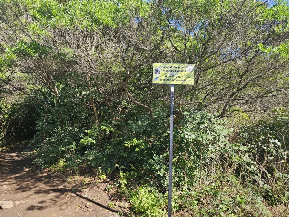 Tehlikeli tırmanış bölümleri için uyarı