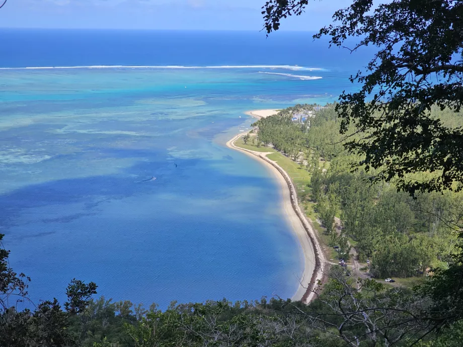 Le Morne Uçurtma Lagünü manzarası