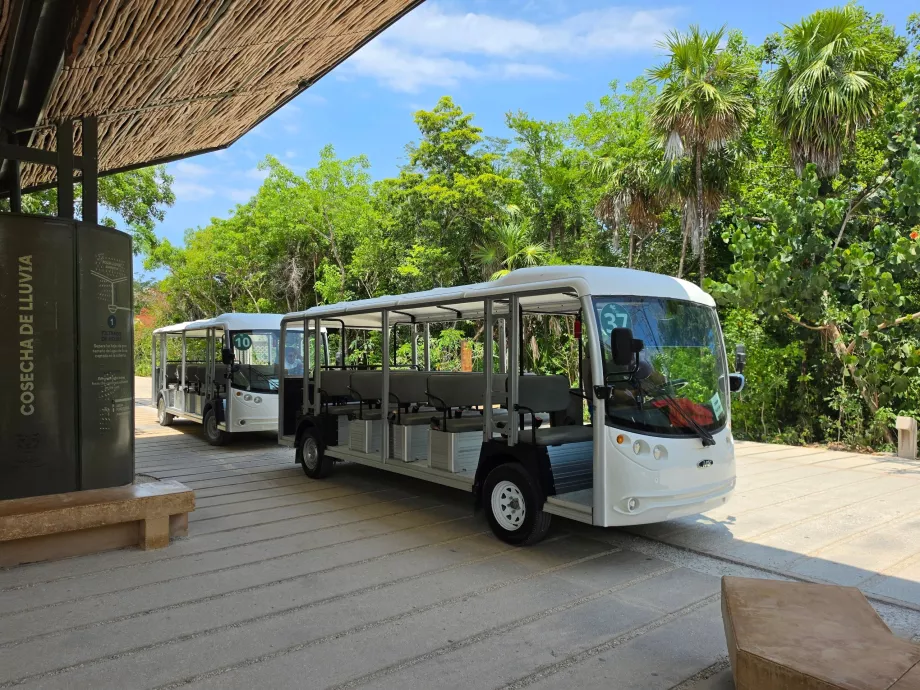 Tulum Arkeolojik Alanı, elektrikli otobüsle ulaşım