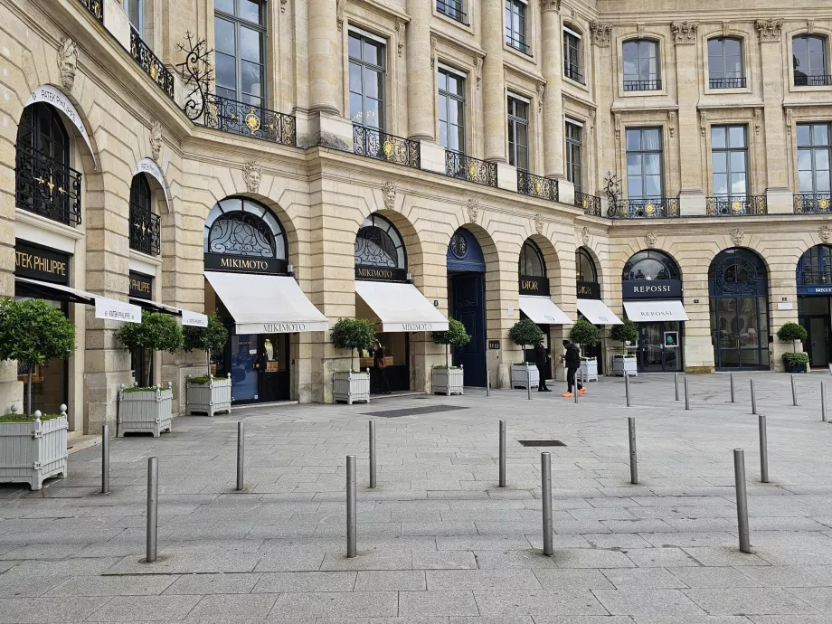 Place-Vendôme'daki lüks mağazalar