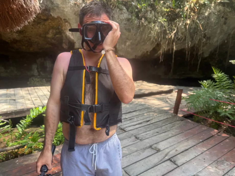 Gran Cenote'ye girmeden önceki halim