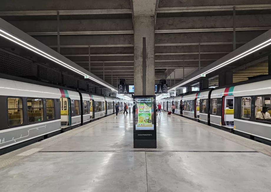 RER B trenlerinin platformları - terminal 2