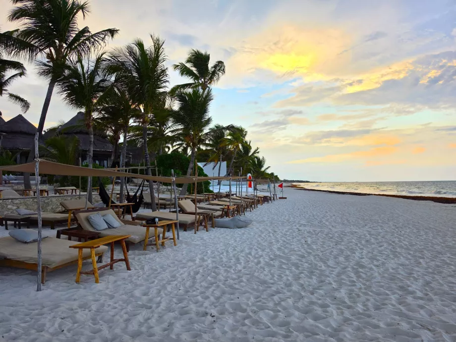 Tulum Otel Bölgesi'ndeki plaj