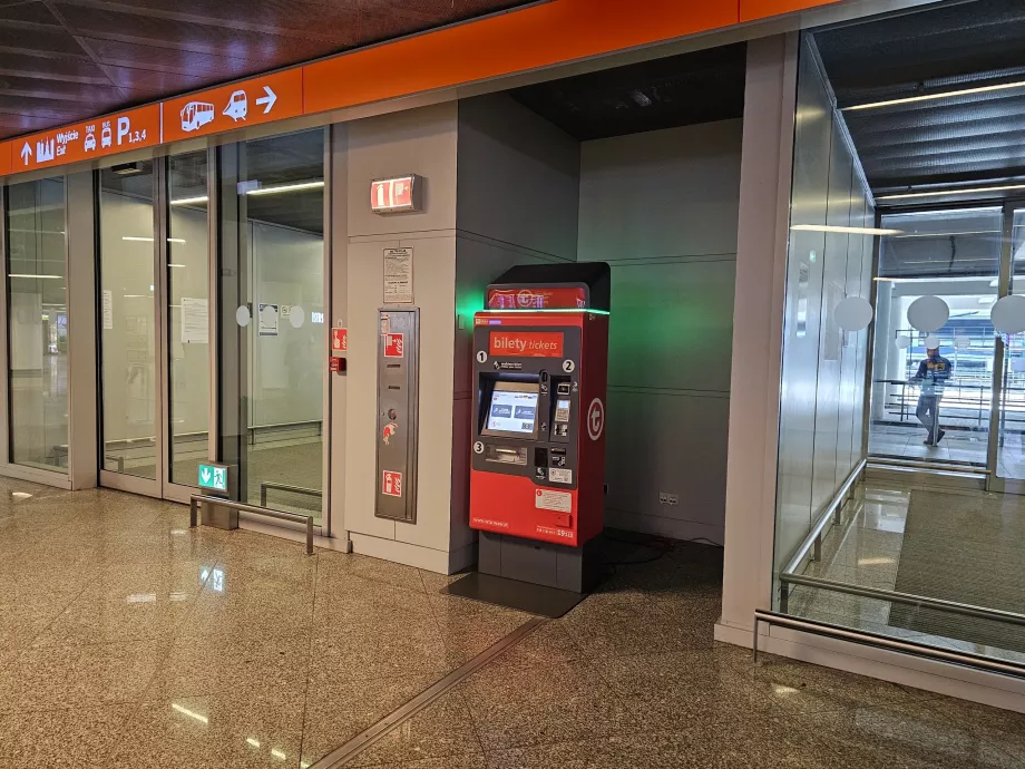 Bilet makinesi – S otobüs ve tren hatları, varış salonu