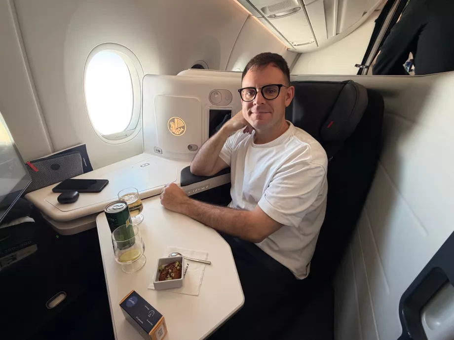 Air France'ın business sınıfında ben