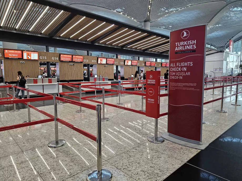 İstanbul Havalimanı'nda check-in kontuarları