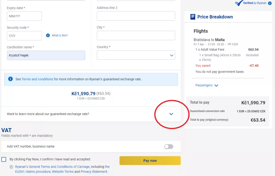 Kırmızı daire içinde gösterilen oka tıklayın