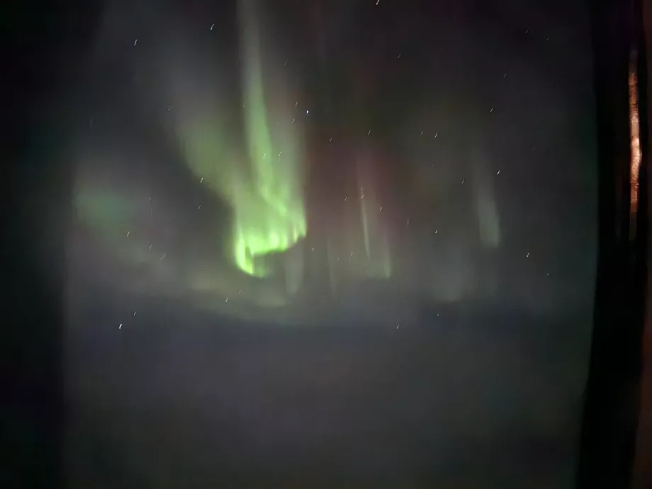 Aurora borealis uçuşta