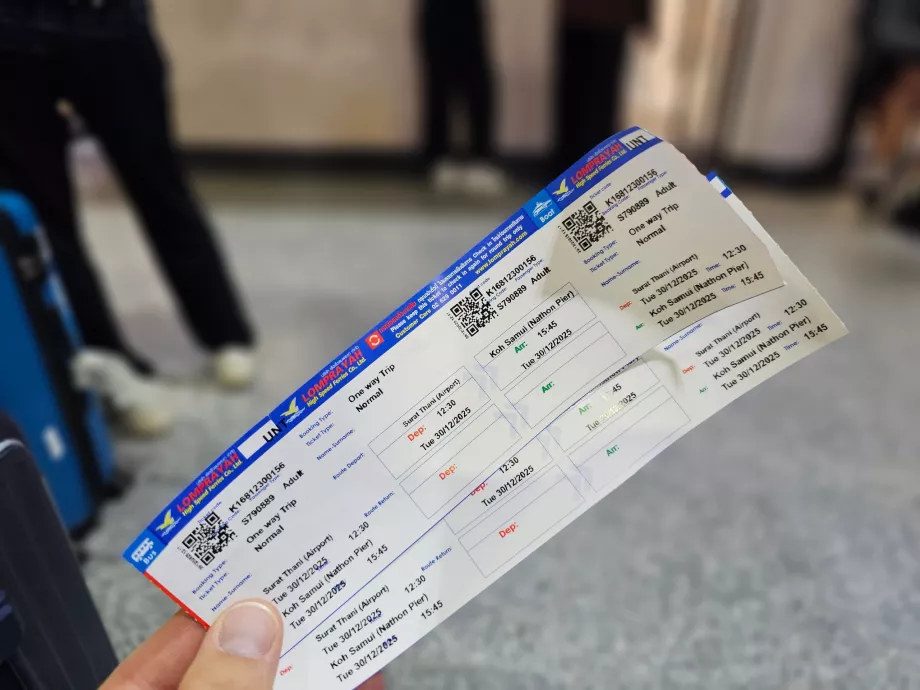 Koh Samui'ye tekne bileti