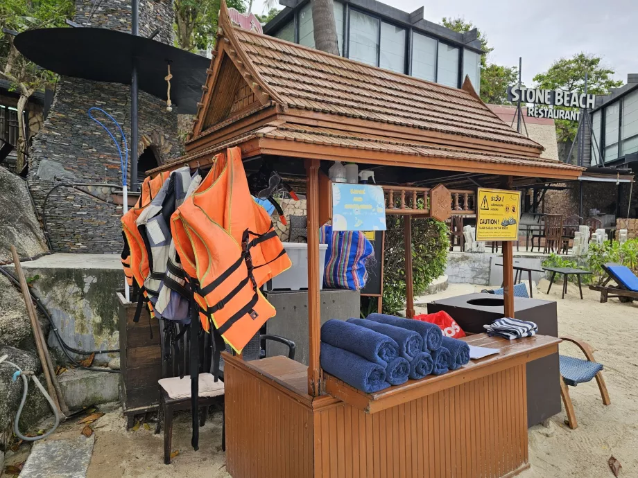 Otel plajında havlu kiralama