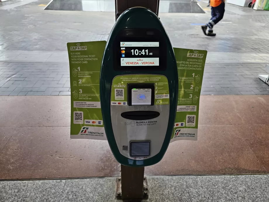 Bilet ve kart ödemeleri için validatör