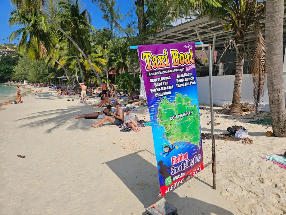 Salad Plajı, taksi teknesi