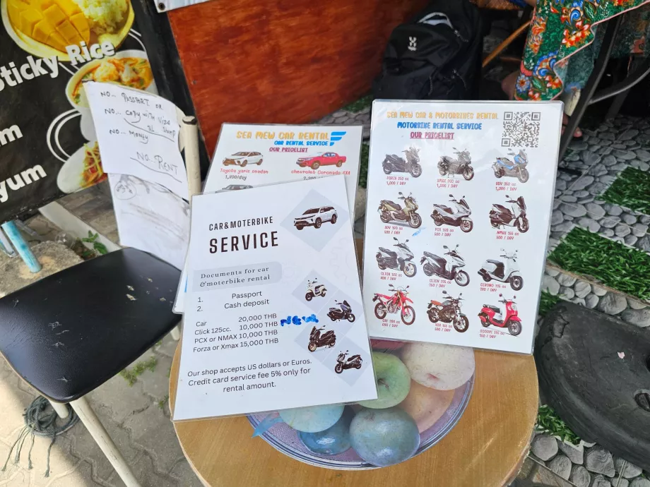 Scooter kiralama fiyat listesi