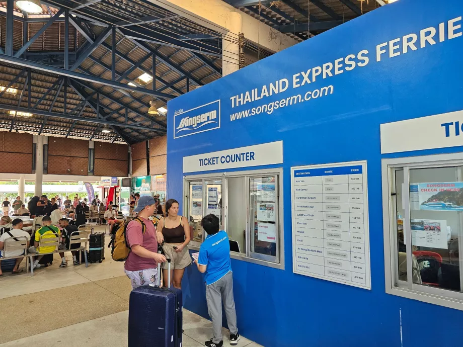 Thong Sala iskelesi, bilet gişesi