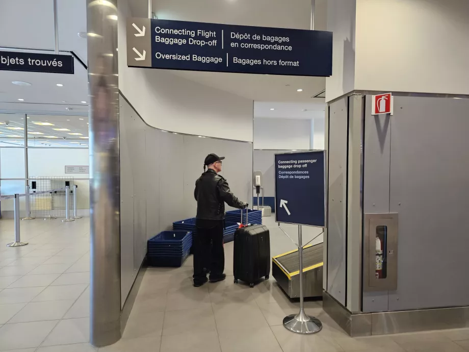 Transfer bagajı yeniden kontrol bölümü