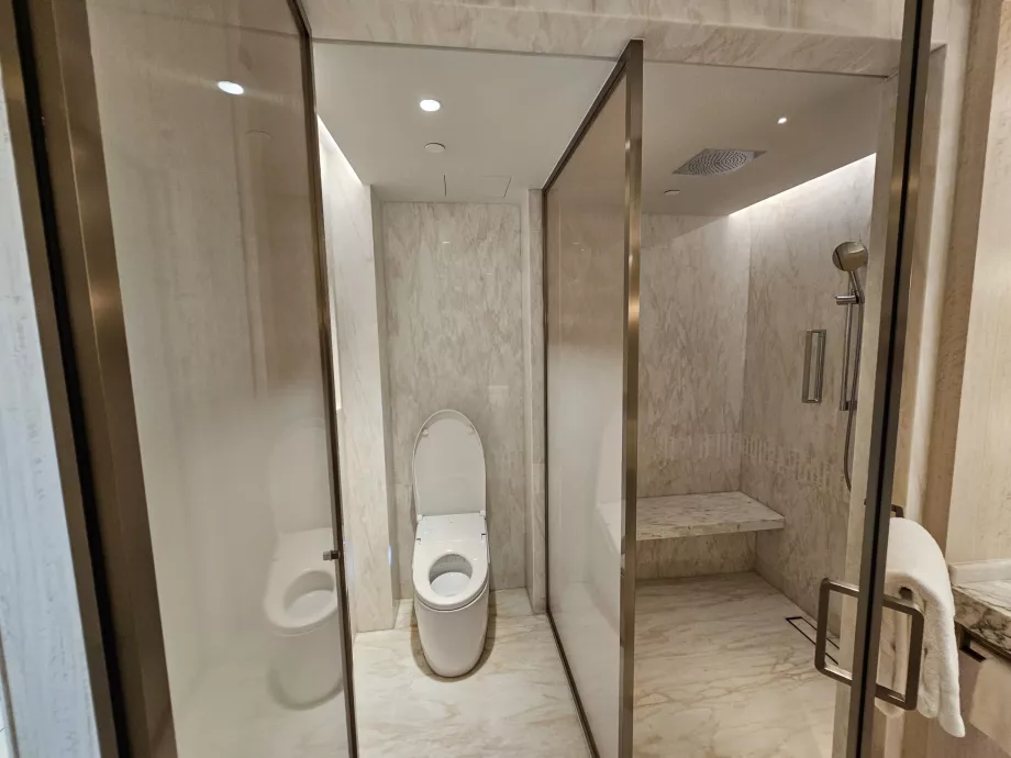 Duş ve tuvalet - açık kapı