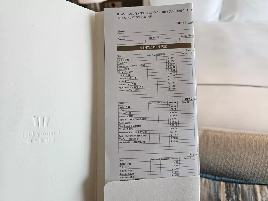 Çamaşırhane fiyat listesi