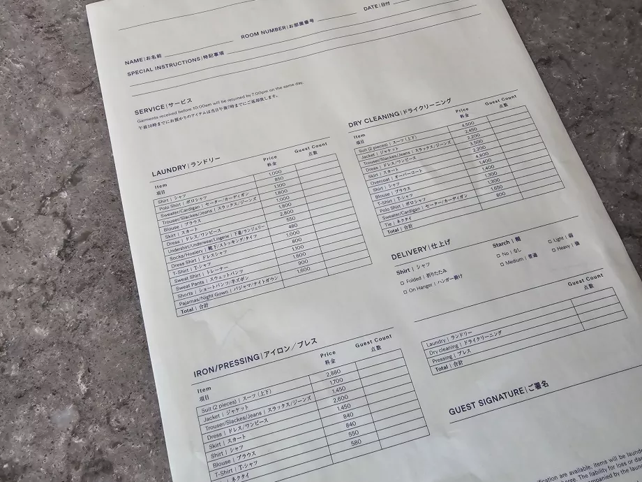 Çamaşırhane hizmeti fiyatları