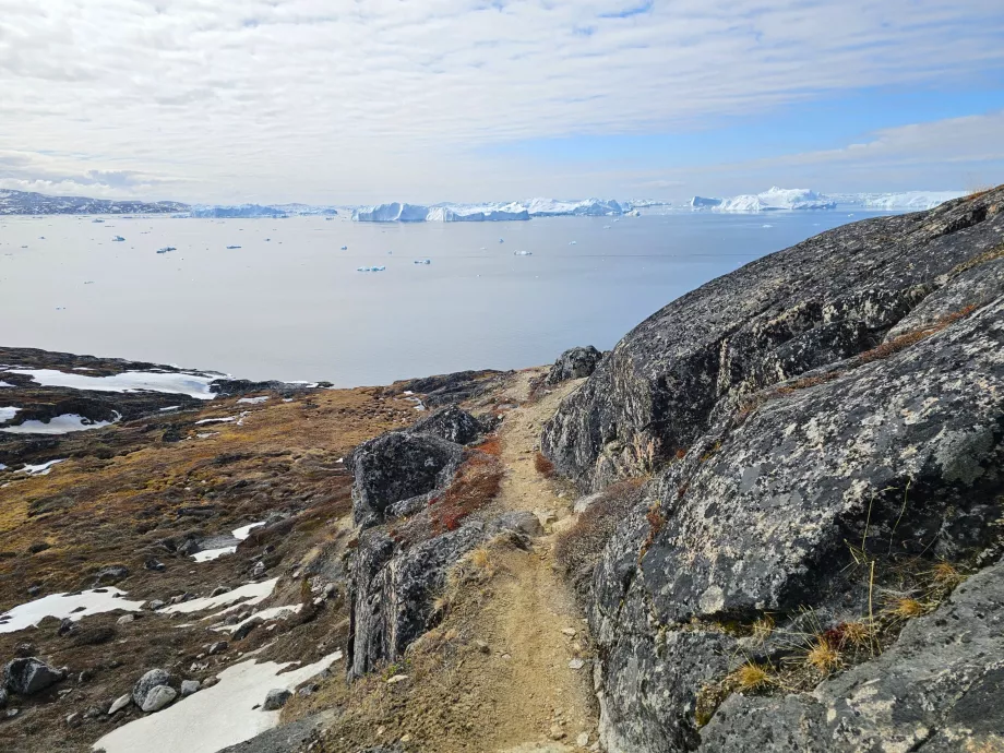 Icefiord boyunca yürüyüş