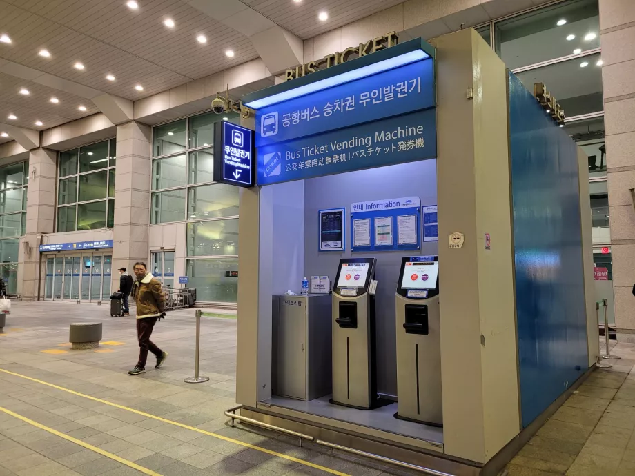 Incheon, otobüs bilet makinesi