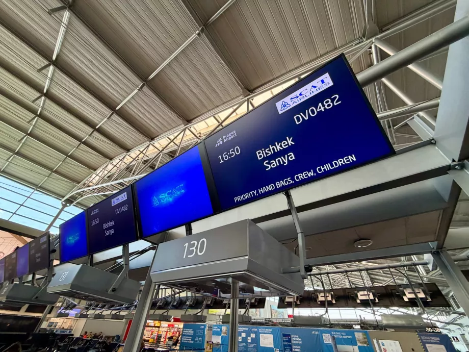 SCAT Airlines uçuşu için check-in