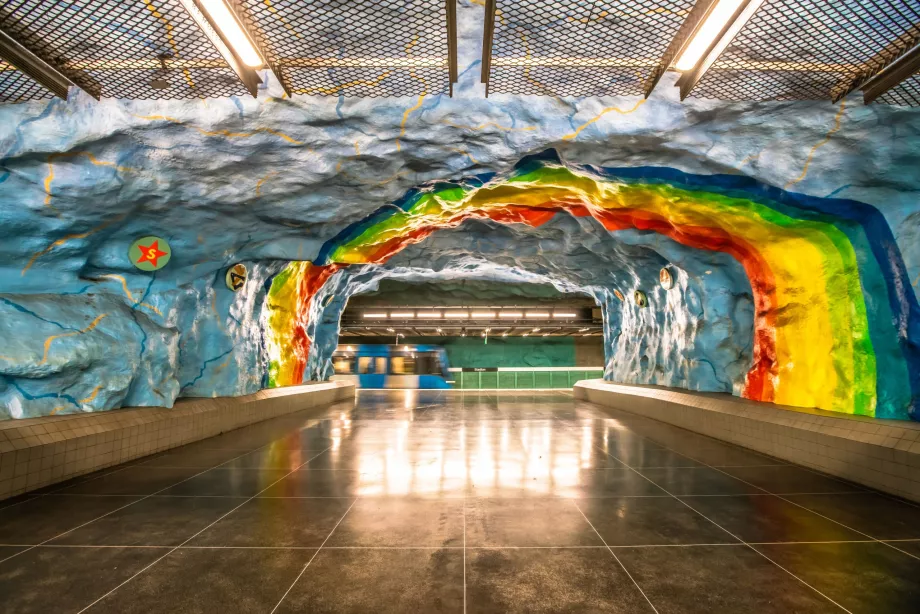 Stockholm'deki sanatsal metro