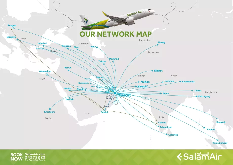 SalamAir rota haritası